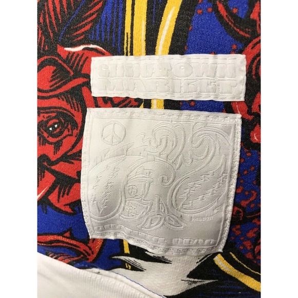 Chinatown Market x The Grateful Dead Border Bandana Hoodie, Skulls Men's Medium - Picture 9 of 16